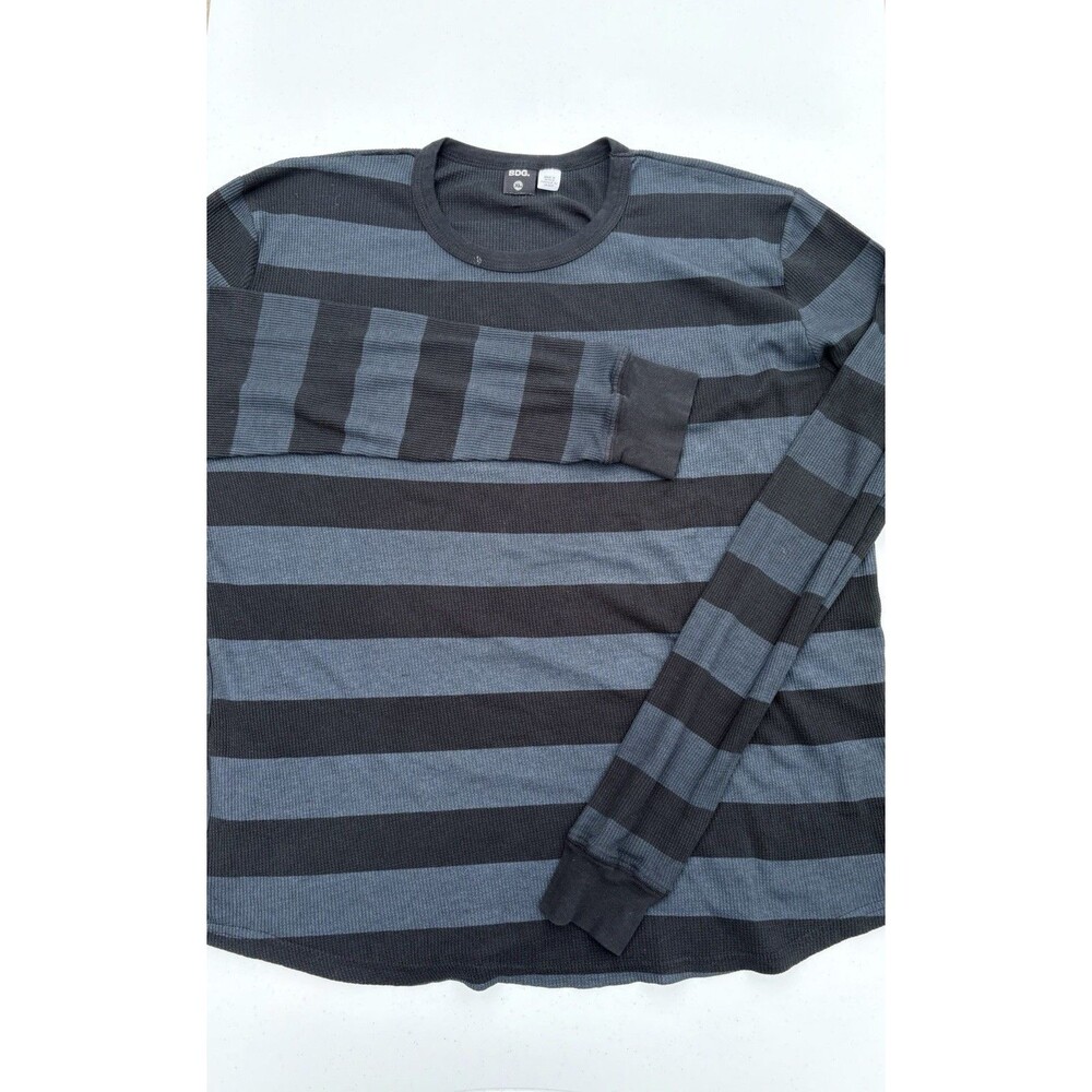 BDG T-Shirt Men’s Size XL Black Striped Long Sleeve Crew Neck Urban Outfit